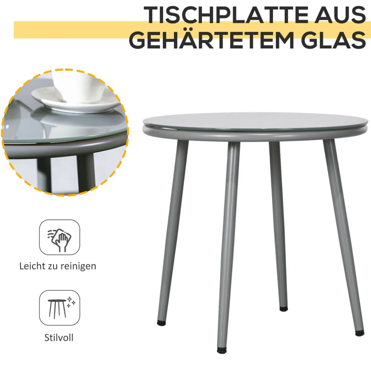 Rattan Bistroset Sitzgruppe Gartengarnitur mit 2 Sesseln Couchtisch