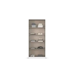 rauch Acero Garderobenschrank 2-türig, mit Grauspiegel, Farbe Weiß Breite 91 cm