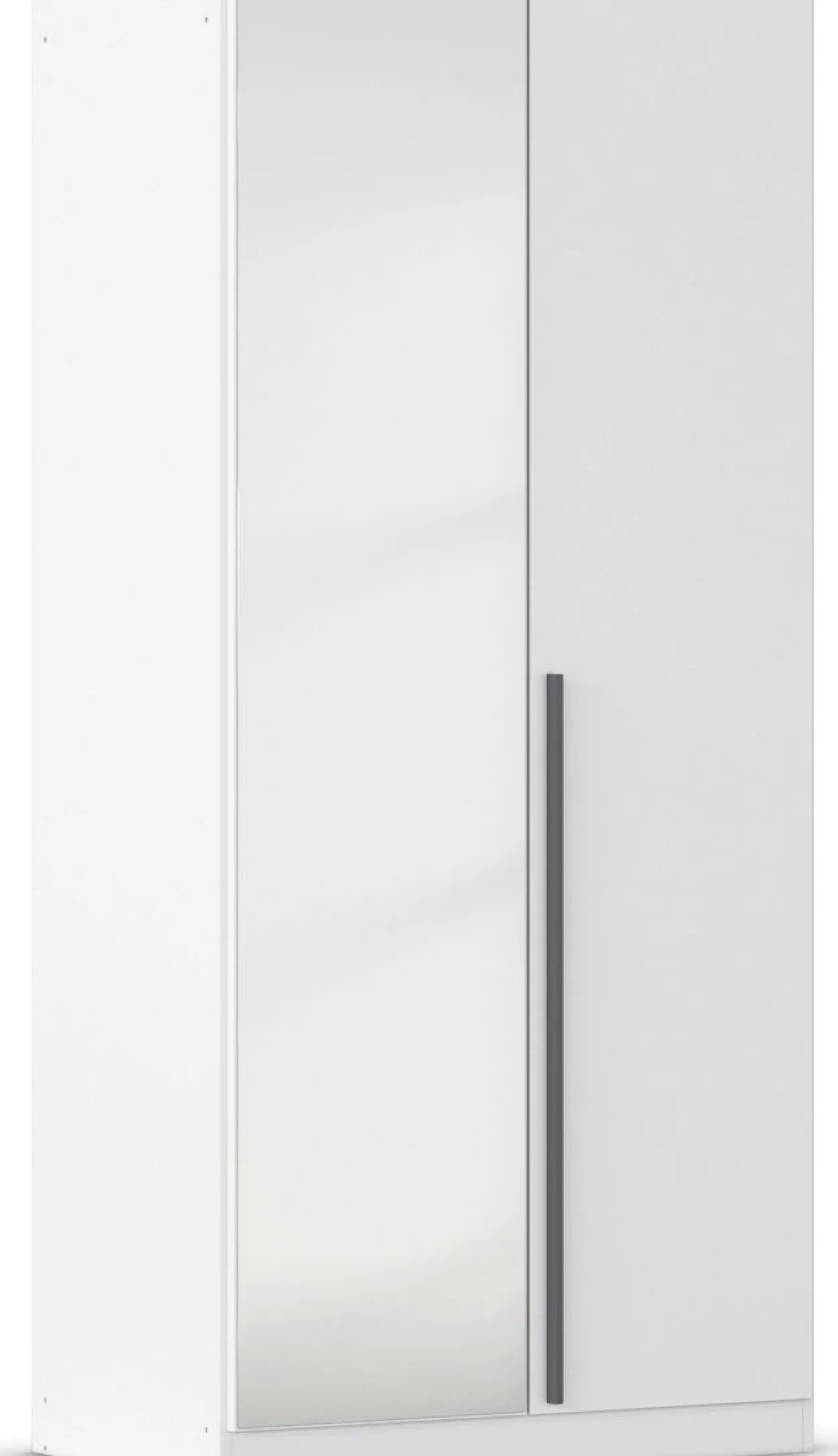 rauch Alba Kleiderschrank 2-türig, mit Spiegel, Farbe Weiß Breite 91 cm