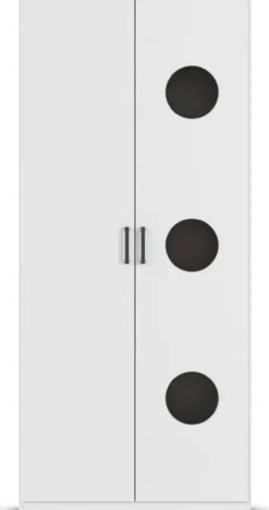 rauch Allrounder Wäscheschrank 2-türig, Farbe Weiß Breite 91 cm
