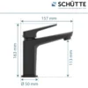 RAVEN Waschtischarmatur, Schwarz matt