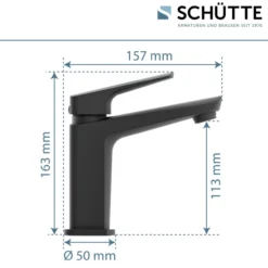 RAVEN Waschtischarmatur, Schwarz matt