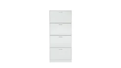 Ravon Schuhschrank mit 4 Türen, ca. 63 x 24 x 150 cm – Weiß
