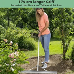 Rechen, Gartenrechen mit 91cm breitem Rechenkopf
