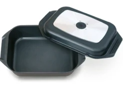 Rechteckbräter mit Grilldeckel 42x26cm