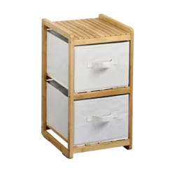 Regal mit 2 Boxen, Bambus