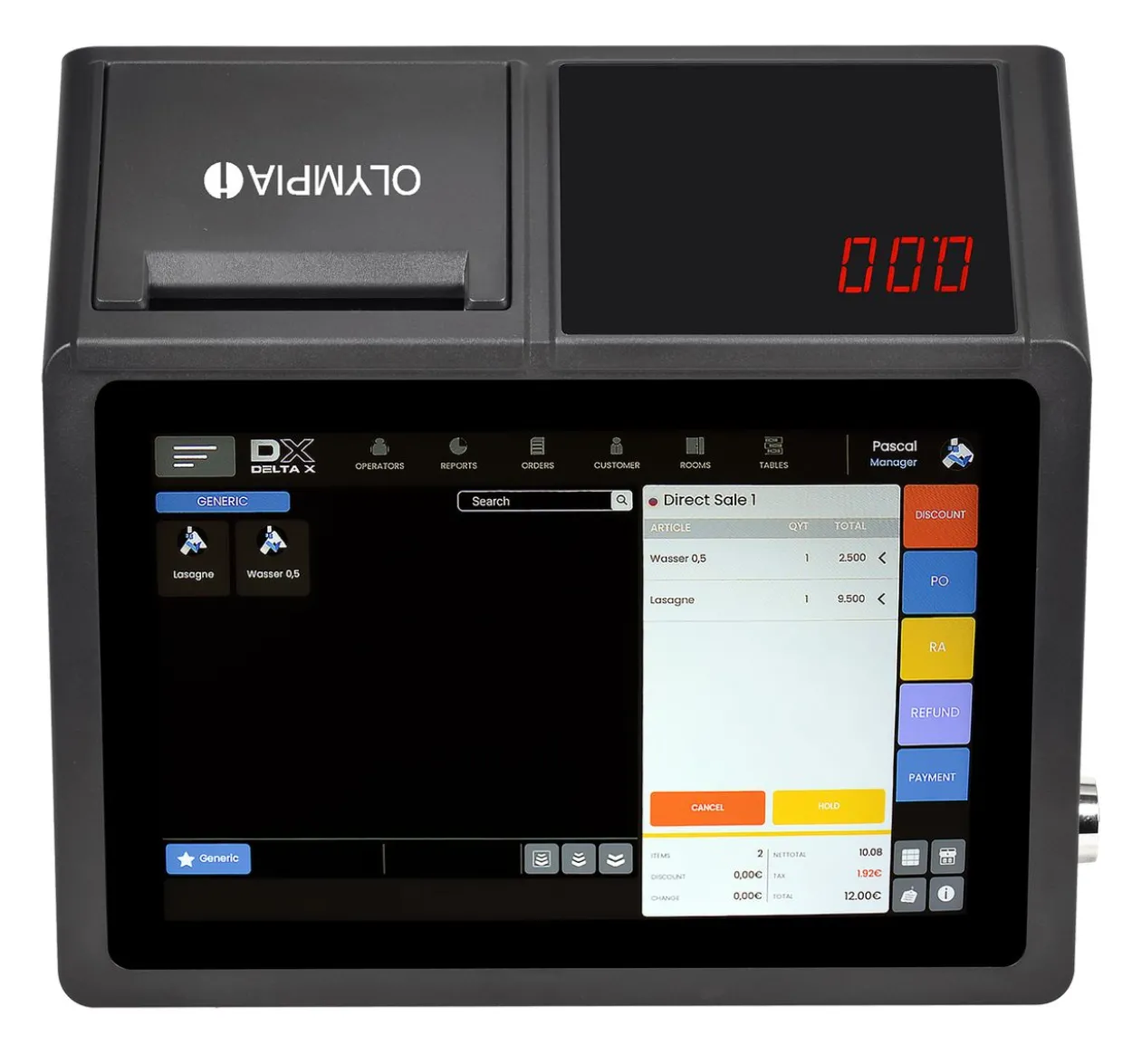 Registrierkasse OLYMPIA T110 Touch, TSE Lizenz optional