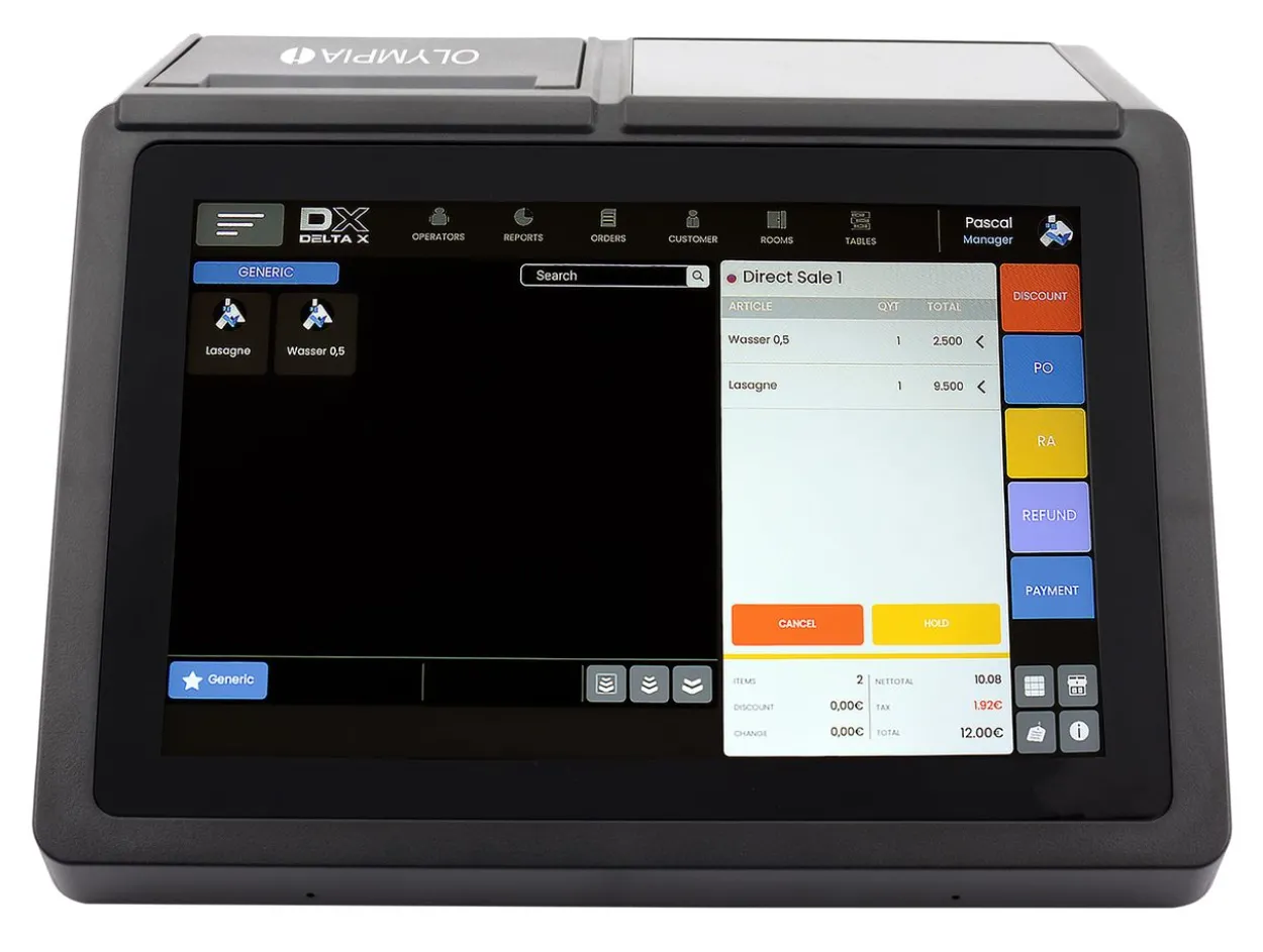 Registrierkasse OLYMPIA T110 Touch, TSE Lizenz optional