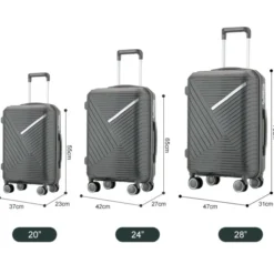 Reisekoffer Koffer 3 tlg Set Trolley Kofferset Handgepäck Polypropylen Gepäck