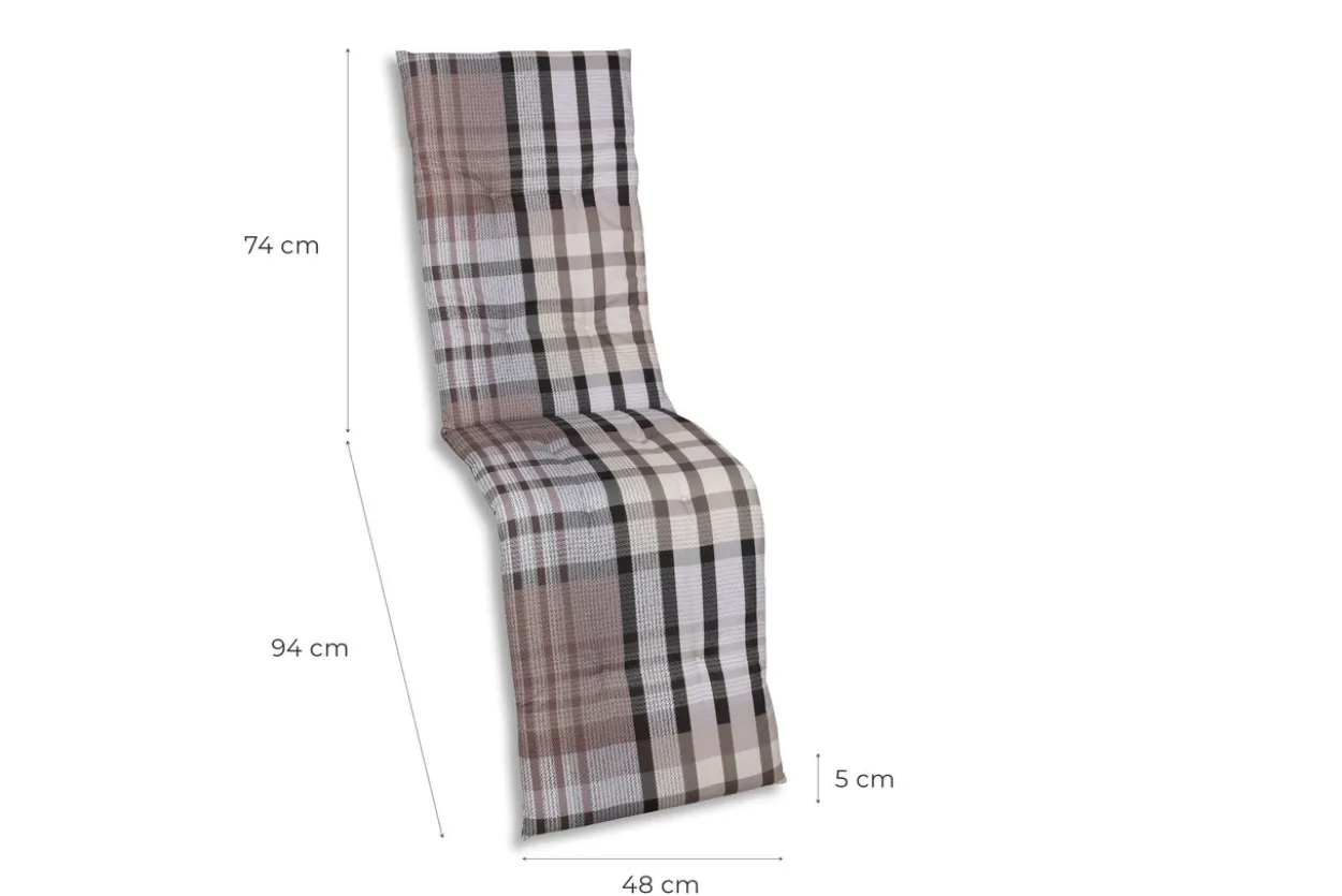 Relaxauflage Karo braun-beige