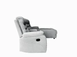 Relax-Ecksofa mit Funktionssesseln, ca. 237 x 179x 108 cm - Hellgrau