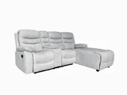 Relax-Ecksofa mit Funktionssesseln, ca. 237 x 179x 108 cm - Hellgrau