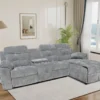 Relax-Ecksofa mit Multifunktionstisch, ca. 255 x 157 x 101 cm - Grau