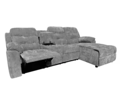 Relax-Ecksofa mit Multifunktionstisch, ca. 255 x 157 x 101 cm - Grau