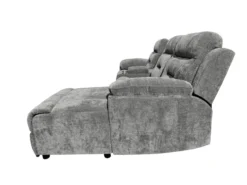 Relax-Ecksofa mit Multifunktionstisch, ca. 255 x 157 x 101 cm - Grau