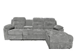 Relax-Ecksofa mit Multifunktionstisch, ca. 255 x 157 x 101 cm - Grau