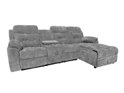 Relax-Ecksofa mit Multifunktionstisch, ca. 255 x 157 x 101 cm - Grau