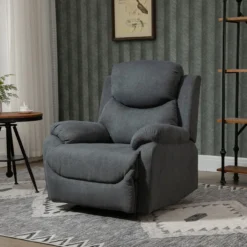 Relaxsessel Einzelsofa Liege 150° neigbar Fernsehsessel Leinen Dunkelgrau