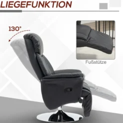 Relaxsessel Fernsehsessel mit Manuell Verstellbar Rückenlehne, Fußteil
