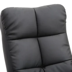 Relaxsessel Fernsehsessel 360° mit Hocker Liegefunktion Holzgestell Schwarz 80 x 86 x 99cm