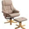 Relaxsessel mit Hocker, Fernsehsessel, Polstersessel mit Liegefunktion