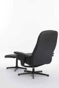Relaxsessel mit Hocker HWP58-SCH schwarz