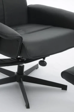 Relaxsessel mit Hocker HWP58-SCH schwarz