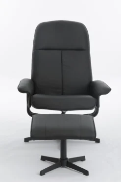 Relaxsessel mit Hocker HWP58-SCH schwarz