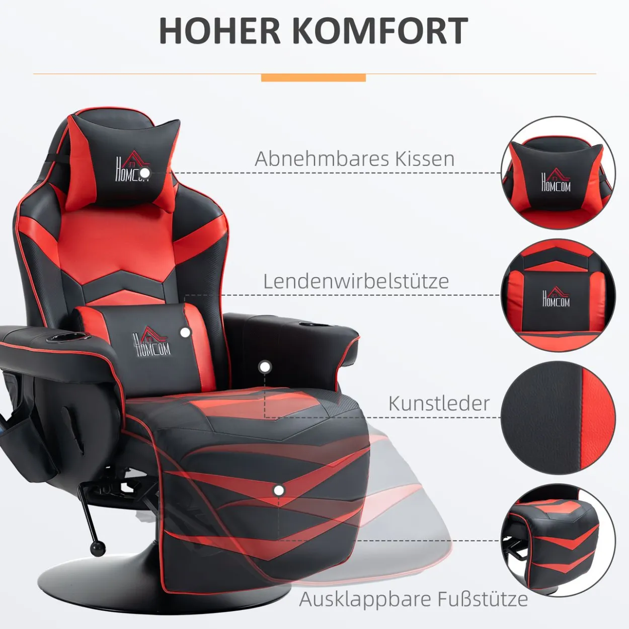 Relaxsessel mit Massagefunktion Ergonomischer TV-Sessel mit Becherhalter