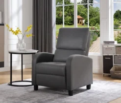 Relaxsessel mit verstellbare Rückenlehne & Fußteil - Grau