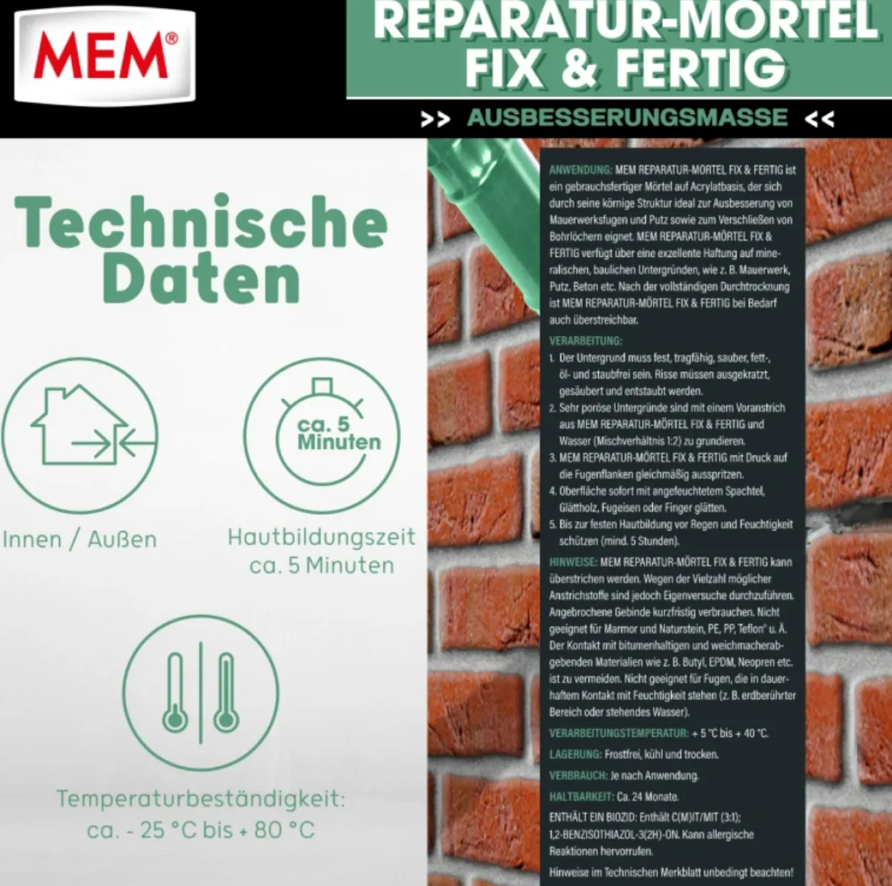 Reparatur-Mörtel Fix & Fertig 300ml