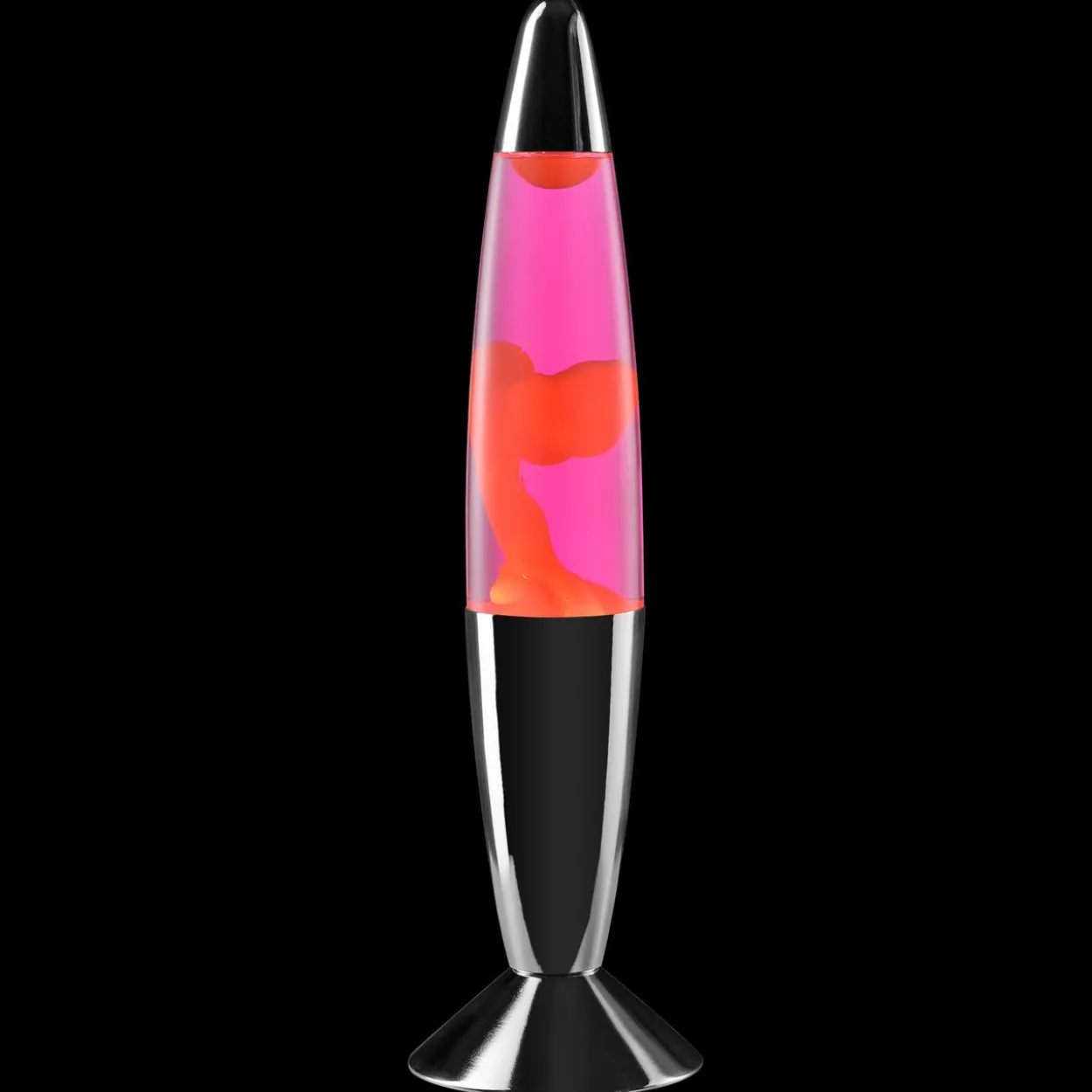 Retro-Lava Tischleuchte LED 36cm chrom