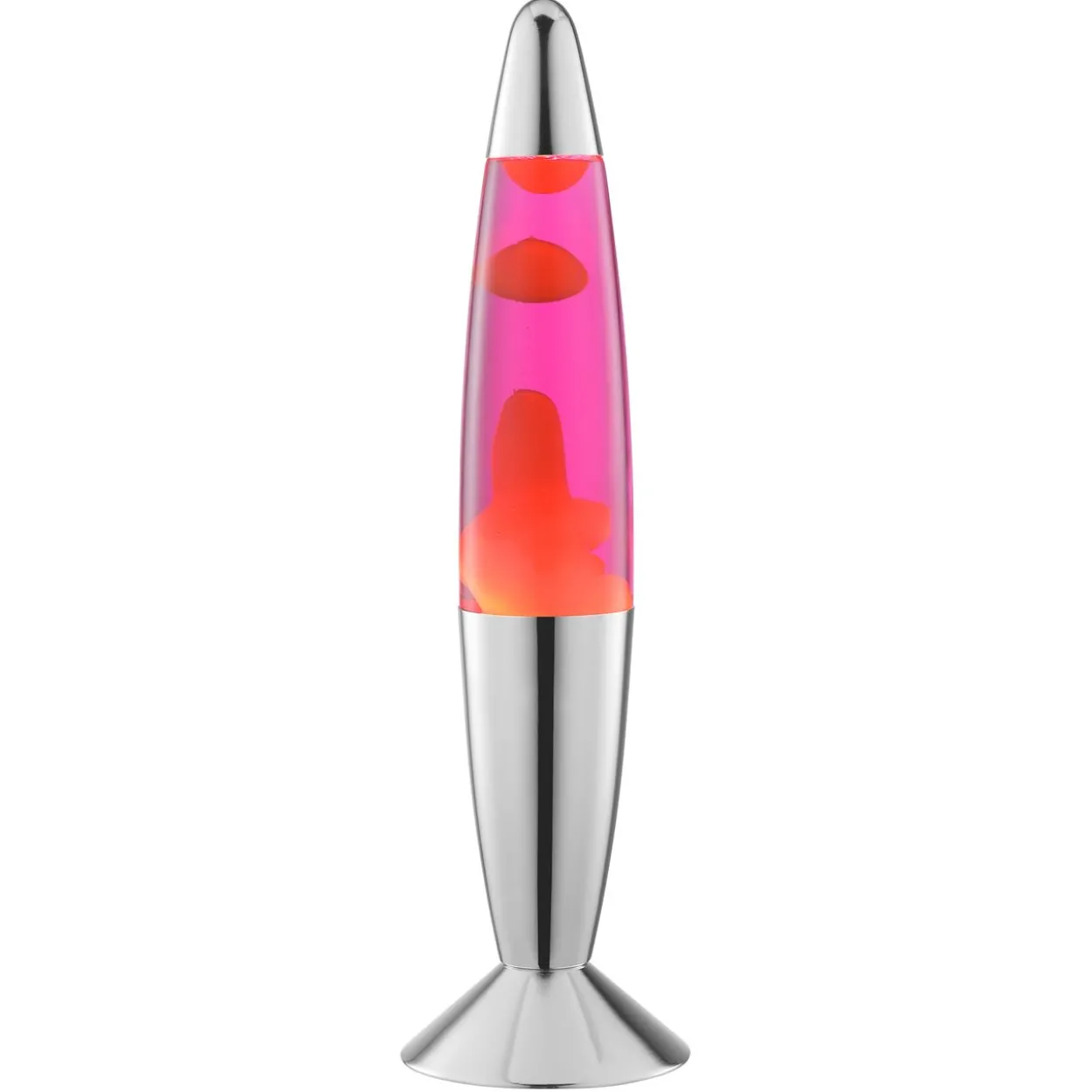 Retro-Lava Tischleuchte LED 36cm chrom