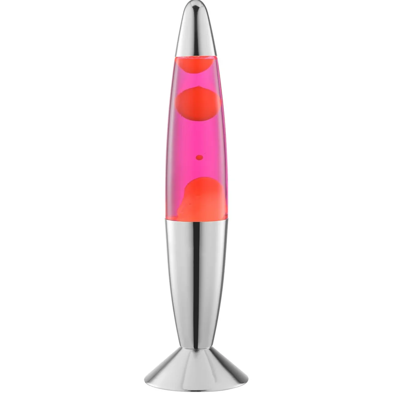 Retro-Lava Tischleuchte LED 36cm chrom