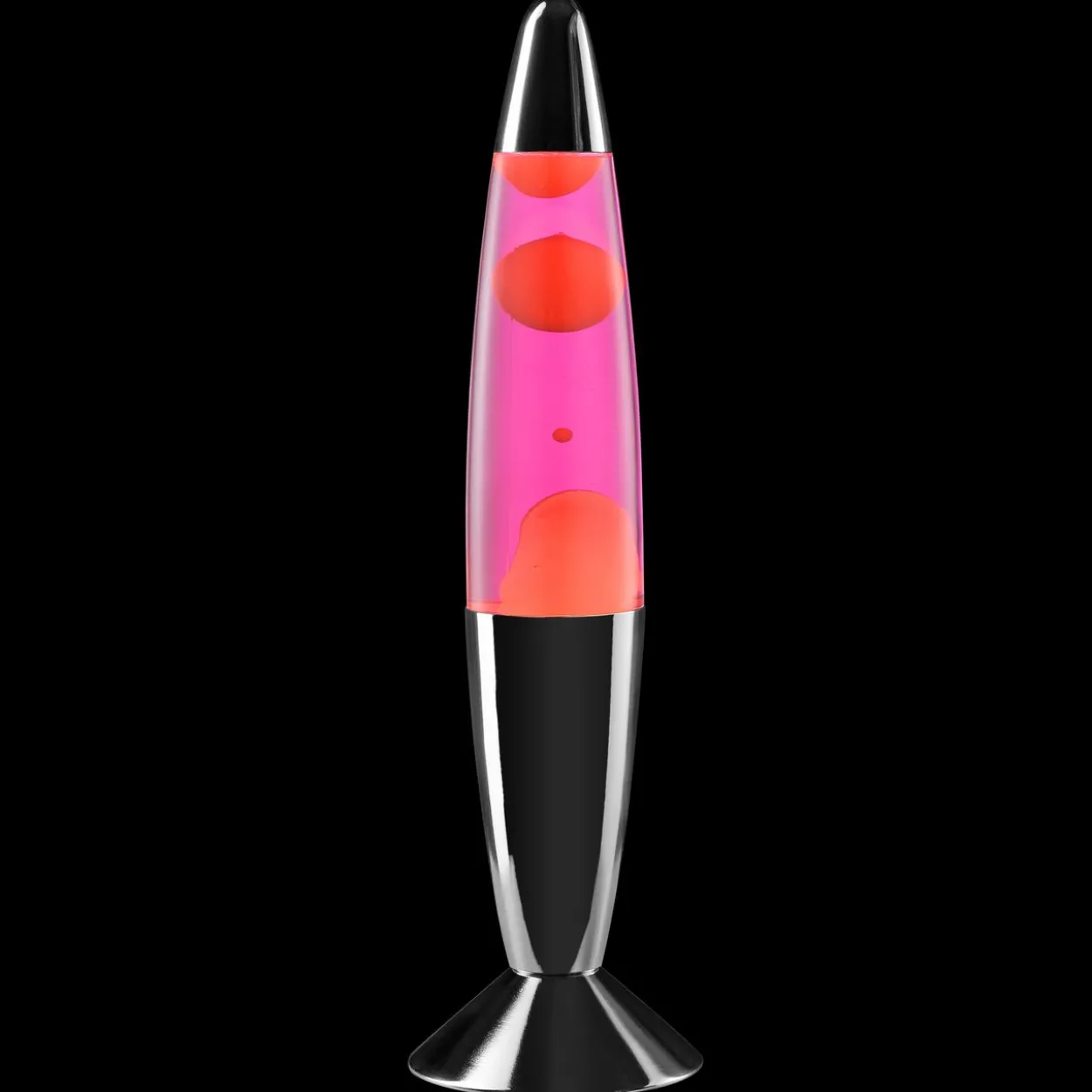 Retro-Lava Tischleuchte LED 36cm chrom