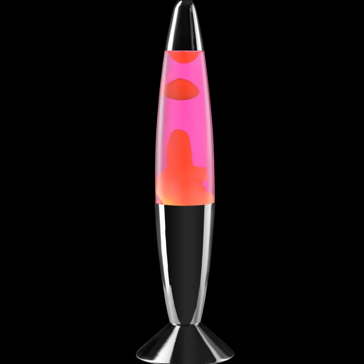 Retro-Lava Tischleuchte LED 36cm chrom