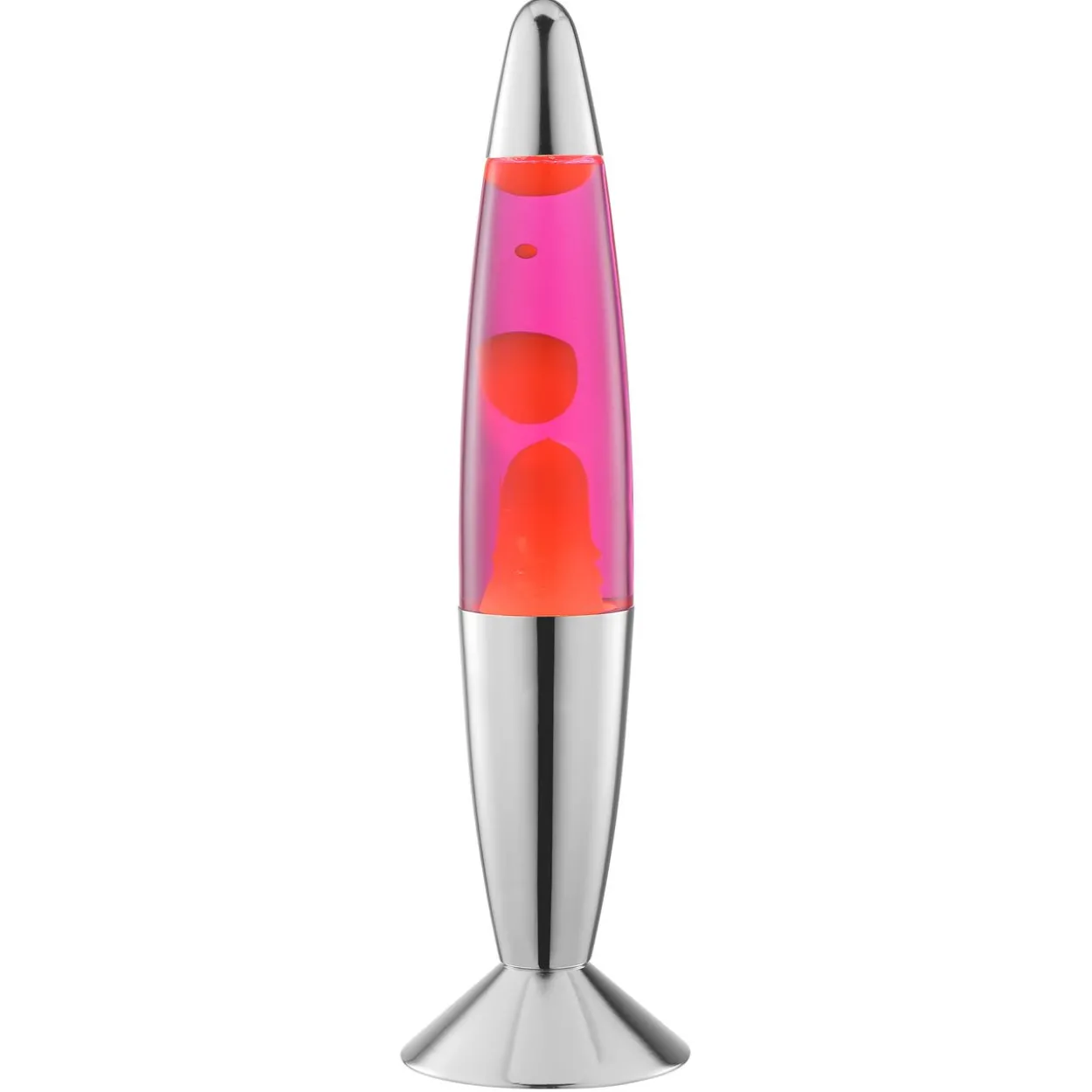 Retro-Lava Tischleuchte LED 36cm chrom