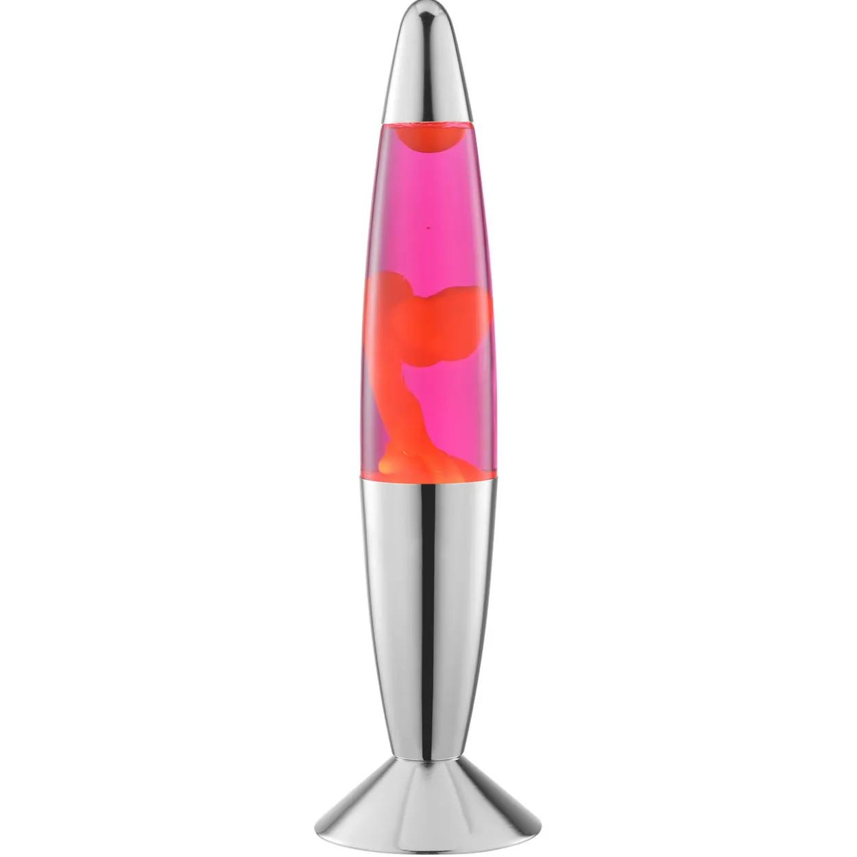 Retro-Lava Tischleuchte LED 36cm chrom