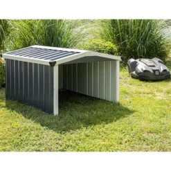 Roboter-Rasenmäher Garage aus feuerverzinktem Stahlblech, ca. 100 x 80 x 62 cm