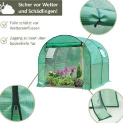 Robustes Foliengewächshaus mit 2 Fenstern