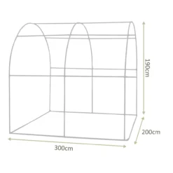 Robustes Foliengewächshaus mit 2 Fenstern