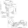 Rollator Mio, schwarz, Aluminium / Nylon / PVC