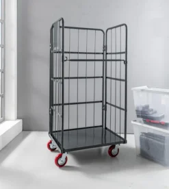 Rollbehälter mit 3 Seiten 84x 65x 170 cm 500kg