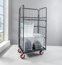 Rollbehälter mit 3 Seiten 84x 65x 170 cm 500kg