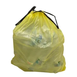 2 Rollen Abfallsäcke Gelber Sack Müllbeutel Mülltüten 70L mit Zugband