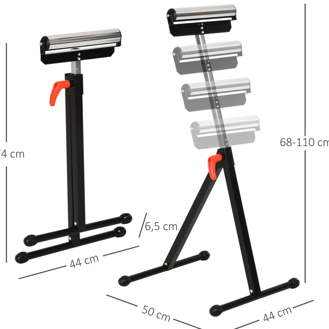 Rollenbock bis 90 kg, Metall, Schwarz