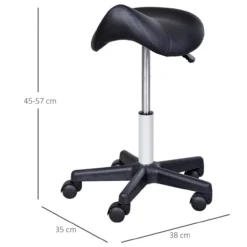 Rollhocker Höhenverstellbarer Drehhocker Arbeitshocker Kunstleder
