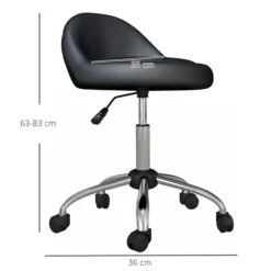 Rollhocker Höhenverstellbarer Arbeitshocker 63-83 cm Drehhocker mit Rädern