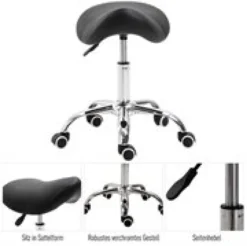 Rollhocker (Schwarz)