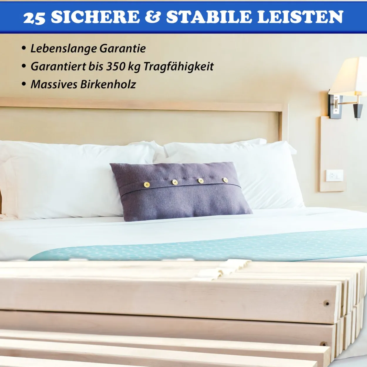 Rollrost 25 ! extrastabile Leisten 180 x 200 cm